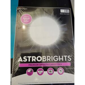 NEW Astrobrights Neenah White 8.5" x 11" 65lb White 80‎ Sheets Item #99319